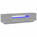 vidaXL Comodă TV cu lumini LED, gri sonoma, 160x35x40 cm vidaXL Comodă TV cu lumini LED, gri sonoma, 160x35x40 cm