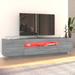 vidaXL Comodă TV cu lumini LED, gri sonoma, 160x35x40 cm vidaXL Comodă TV cu lumini LED, gri sonoma, 160x35x40 cm