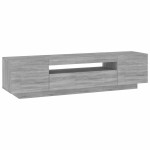 vidaXL Comodă TV cu lumini LED, gri sonoma, 160x35x40 cm vidaXL Comodă TV cu lumini LED, gri sonoma, 160x35x40 cm