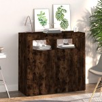 vidaXL Dulap cu lumini LED, stejar fumuriu, 80x35x75 cm vidaXL Dulap cu lumini LED, stejar fumuriu, 80x35x75 cm