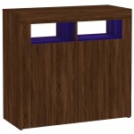 vidaXL Dulap cu lumini LED, stejar maro, 80x35x75 cm vidaXL Dulap cu lumini LED, stejar maro, 80x35x75 cm