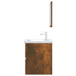 vidaXL Set mobilier de baie, 2 piese, stejar fumuriu, lemn prelucrat vidaXL Set mobilier de baie, 2 piese, stejar fumuriu, lemn prelucrat