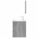 vidaXL Set mobilier de baie, 2 piese, gri sonoma, lemn prelucrat vidaXL Set mobilier de baie, 2 piese, gri sonoma, lemn prelucrat