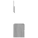 vidaXL Set mobilier de baie, 2 piese, gri sonoma, lemn prelucrat vidaXL Set mobilier de baie, 2 piese, gri sonoma, lemn prelucrat