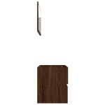vidaXL Set mobilier de baie, 2 piese, stejar maro, lemn prelucrat vidaXL Set mobilier de baie, 2 piese, stejar maro, lemn prelucrat
