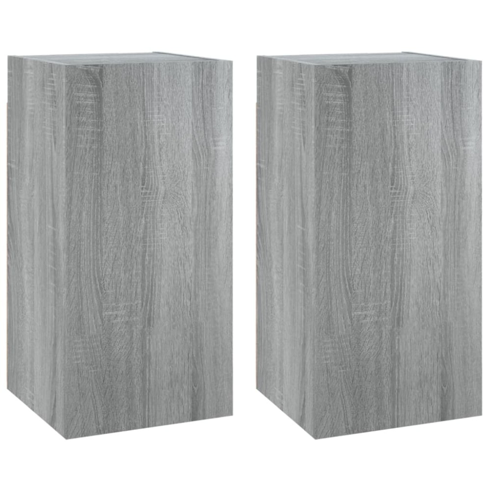 vidaXL Comode TV, 2 buc., gri sonoma, 30,5x30x60 cm, lemn prelucrat