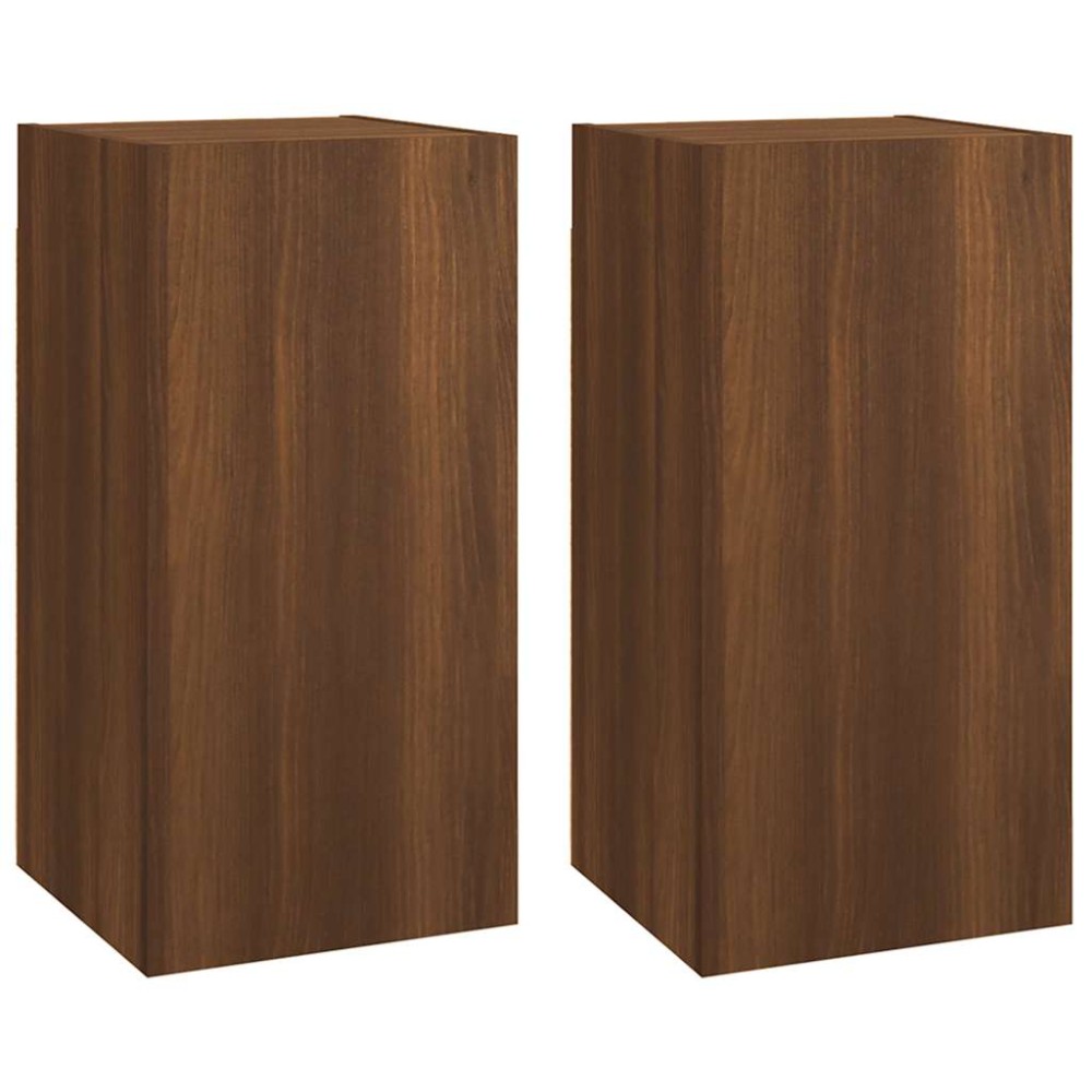 vidaXL Dulapuri TV, 2 buc., stejar maro, 30,5x30x60 cm, lemn prelucrat