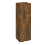 vidaXL Comodă TV, stejar fumuriu, 30,5x30x90 cm, lemn prelucrat