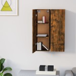 vidaXL Comode TV, 2 buc., stejar fumuriu, 30,5x30x90 cm lemn prelucrat