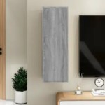 vidaXL Comodă TV, gri sonoma, 30,5x30x90 cm, lemn prelucrat vidaXL Comodă TV, gri sonoma, 30,5x30x90 cm, lemn prelucrat