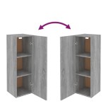 vidaXL Comode TV, 2 buc., gri sonoma, 30,5x30x90 cm, lemn prelucrat