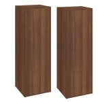 vidaXL Comode TV, 2 buc., stejar maro, 30,5x30x90 cm lemn prelucrat