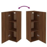 vidaXL Comode TV, 2 buc., stejar maro, 30,5x30x90 cm lemn prelucrat