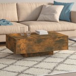 vidaXL Măsuță de cafea, stejar fumuriu, 85x55x31 cm, lemn prelucrat