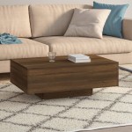 vidaXL Măsuță de cafea, stejar maro, 85x55x31 cm, lemn prelucrat vidaXL Măsuță de cafea, stejar maro, 85x55x31 cm, lemn prelucrat