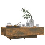 vidaXL Măsuță de cafea, stejar afumat, 100x49,5x31 cm, lemn prelucrat