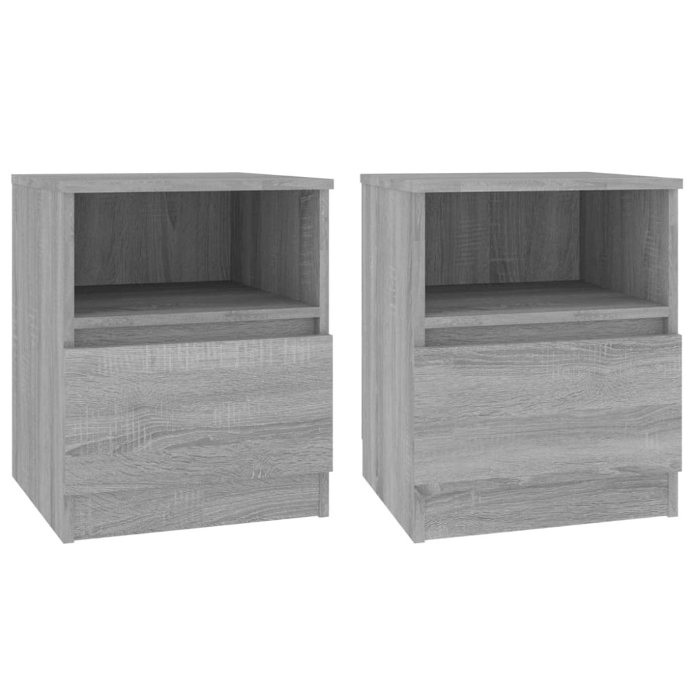 vidaXL Noptiere, 2 buc., gri sonoma, 40x40x50 cm, lemn compozit
