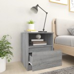 vidaXL Noptiere, 2 buc., gri sonoma, 40x40x50 cm, lemn compozit