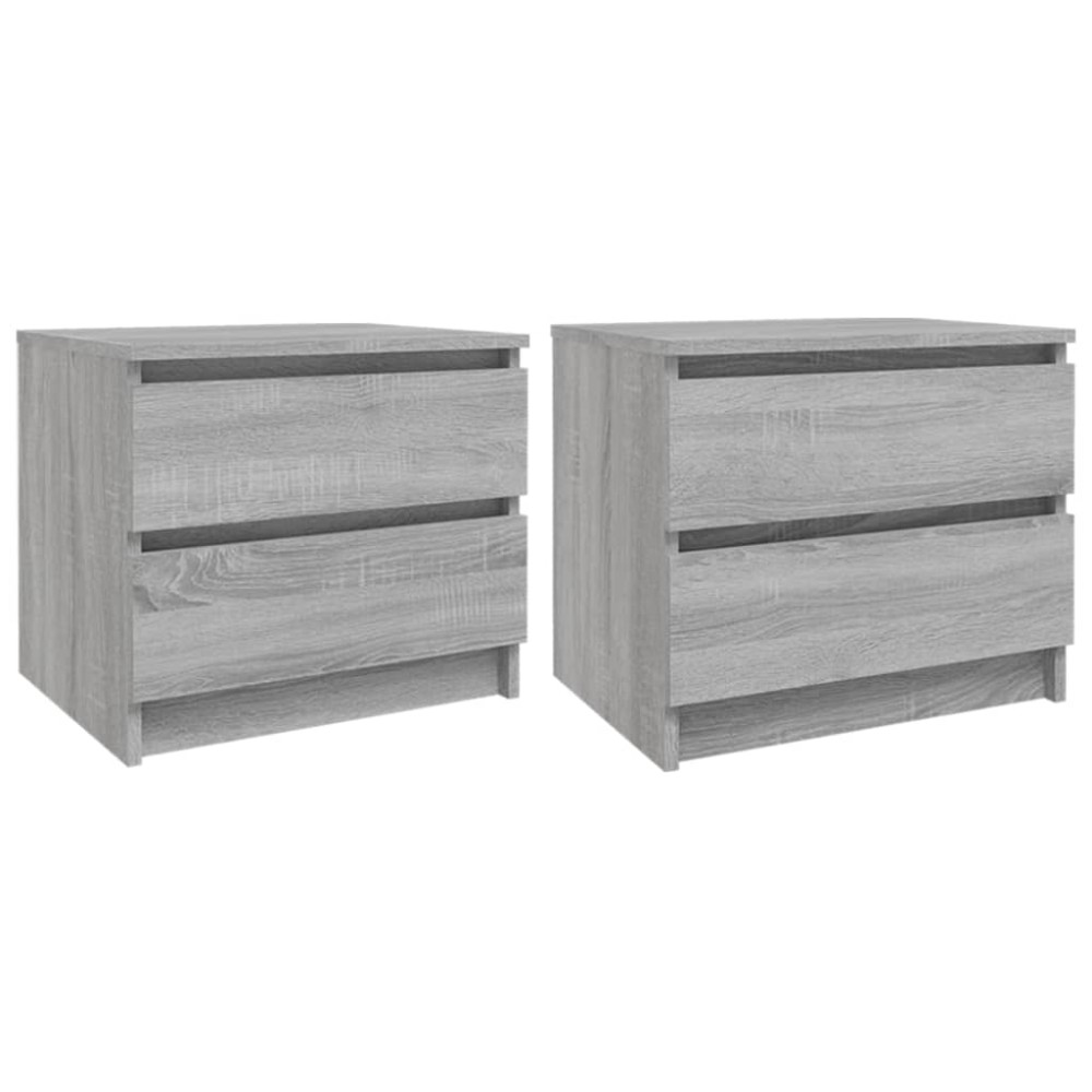 vidaXL Noptiere, 2 buc., gri sonoma, 50x39x43,5 cm, lemn prelucrat