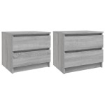 vidaXL Noptiere, 2 buc., gri sonoma, 50x39x43,5 cm, lemn prelucrat vidaXL Noptiere, 2 buc., gri sonoma, 50x39x43,5 cm, lemn prelucrat