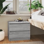 vidaXL Noptiere, 2 buc., gri sonoma, 50x39x43,5 cm, lemn prelucrat vidaXL Noptiere, 2 buc., gri sonoma, 50x39x43,5 cm, lemn prelucrat