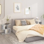vidaXL Noptiere, 2 buc., gri sonoma, 50x30x51,5 cm, lemn prelucrat vidaXL Noptiere, 2 buc., gri sonoma, 50x30x51,5 cm, lemn prelucrat