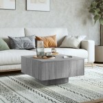 vidaXL Măsuță de cafea, gri sonoma, 60x60x31,5 cm, lemn prelucrat vidaXL Măsuță de cafea, gri sonoma, 60x60x31,5 cm, lemn prelucrat