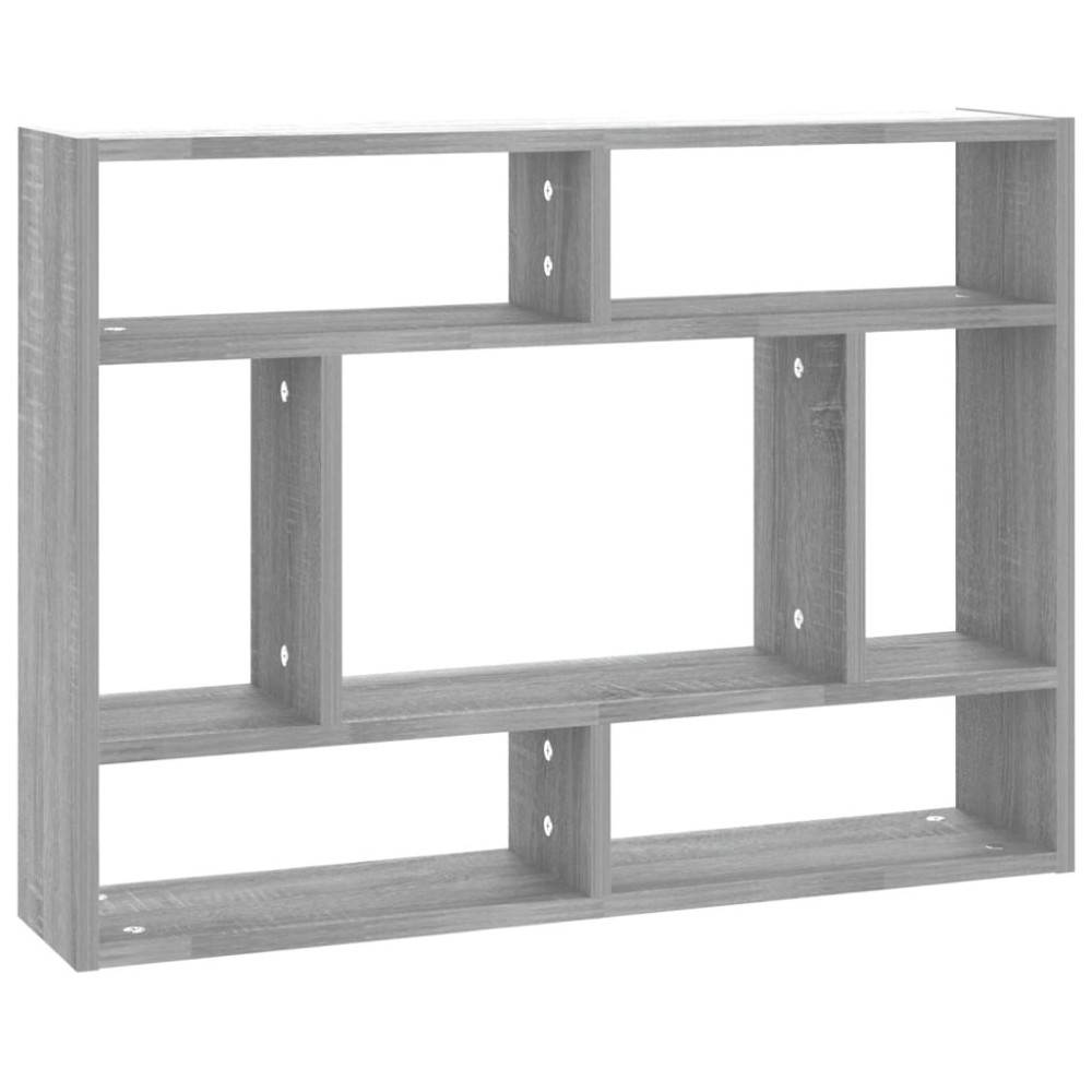 vidaXL Raft de perete, sonoma gri, 75x16x55 cm, lemn compozit