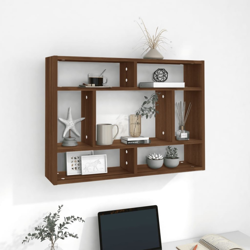 vidaXL Raft de perete, stejar maro, 75x16x55 cm, lemn compozit
