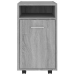 vidaXL Dulap lateral cu roți gri sonoma 33x38x60 cm lemn prelucrat