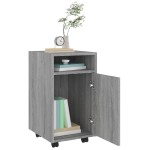 vidaXL Dulap lateral cu roți gri sonoma 33x38x60 cm lemn prelucrat