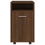 vidaXL Dulap lateral cu roți stejar maro 33x38x60 cm lemn prelucrat