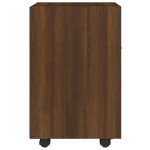 vidaXL Dulap lateral cu roți stejar maro 33x38x60 cm lemn prelucrat