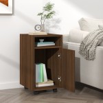 vidaXL Dulap lateral cu roți stejar maro 33x38x60 cm lemn prelucrat