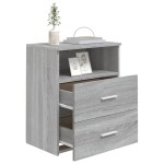 vidaXL Noptiere, 2 buc., gri sonoma, 50x32x60 cm vidaXL Noptiere, 2 buc., gri sonoma, 50x32x60 cm
