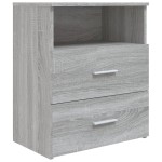 vidaXL Noptiere, 2 buc., gri sonoma, 50x32x60 cm vidaXL Noptiere, 2 buc., gri sonoma, 50x32x60 cm