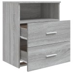 vidaXL Noptiere, 2 buc., gri sonoma, 50x32x60 cm vidaXL Noptiere, 2 buc., gri sonoma, 50x32x60 cm