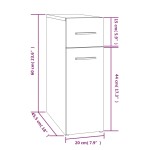 vidaXL Dulap de farmacie stejar fumuriu 20x45,5x60 cm lemn prelucrat vidaXL Dulap de farmacie stejar fumuriu 20x45,5x60 cm lemn prelucrat