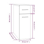 vidaXL Dulap de farmacie, sonoma gri, 20x45,5x60 cm, lemn prelucrat