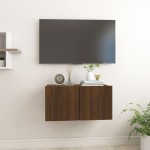 vidaXL Dulap TV suspendat, stejar maro, 60x30x30 cm, lemn prelucrat vidaXL Dulap TV suspendat, stejar maro, 60x30x30 cm, lemn prelucrat