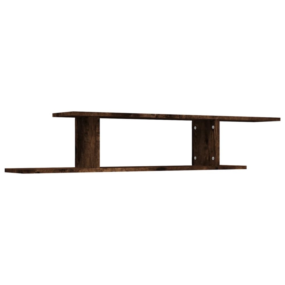 vidaXL Raft TV montat pe perete stejar fumuriu 125x18x23 cm lemn