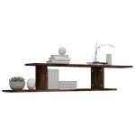 vidaXL Raft TV montat pe perete stejar fumuriu 125x18x23 cm lemn vidaXL Raft TV montat pe perete stejar fumuriu 125x18x23 cm lemn