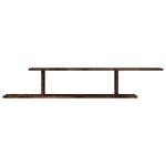 vidaXL Raft TV montat pe perete stejar fumuriu 125x18x23 cm lemn vidaXL Raft TV montat pe perete stejar fumuriu 125x18x23 cm lemn