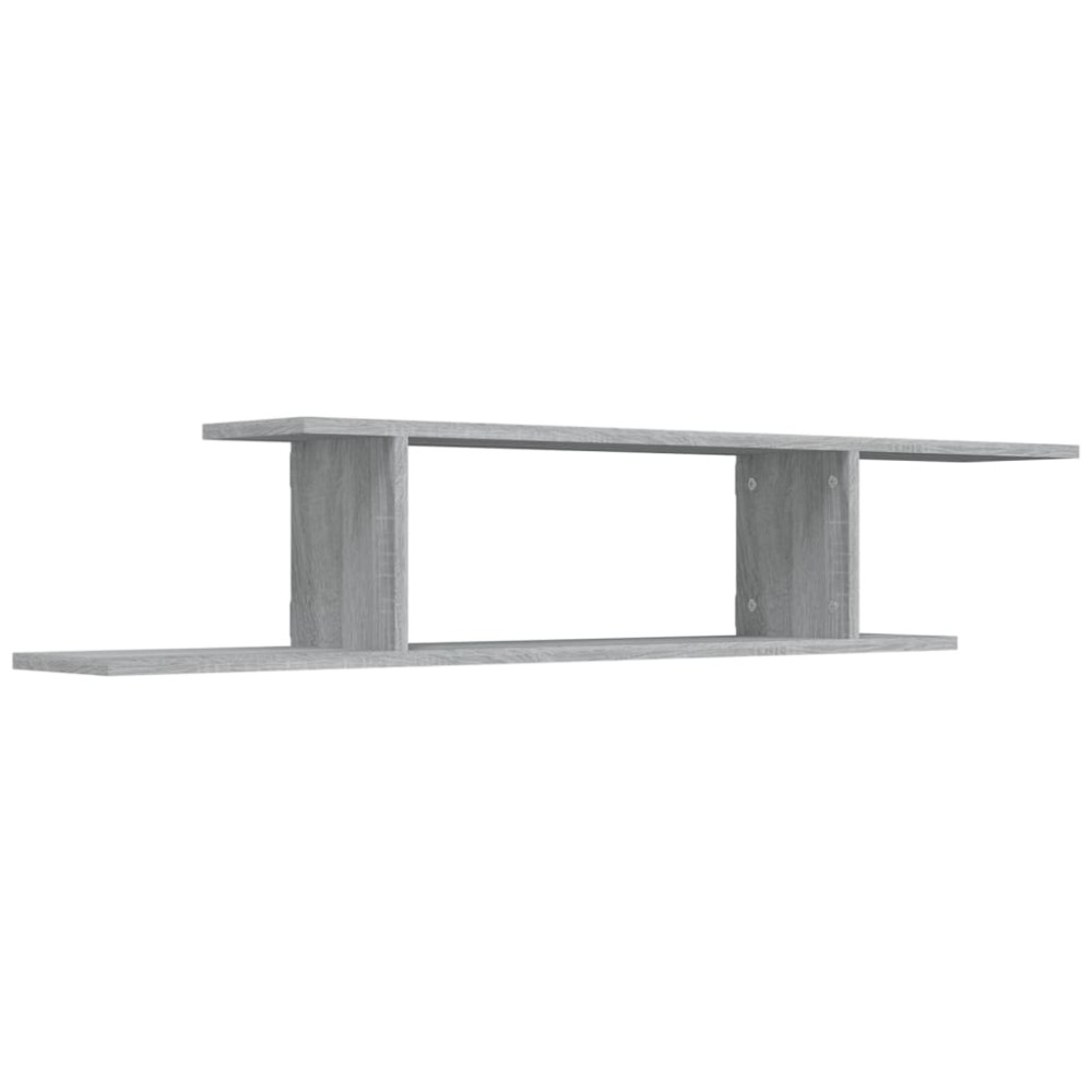 vidaXL Raft TV montat pe perete gri sonoma 125x18x23 cm lemn