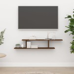 vidaXL Raft TV montat pe perete stejar maro 125x18x23 cm lemn vidaXL Raft TV montat pe perete stejar maro 125x18x23 cm lemn
