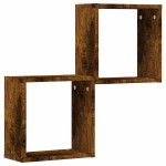 vidaXL Rafturi cuburi de perete 2 buc Stejar afumat 30x15x30 cm vidaXL Rafturi cuburi de perete 2 buc Stejar afumat 30x15x30 cm