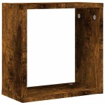 vidaXL Rafturi cuburi de perete 2 buc Stejar afumat 30x15x30 cm vidaXL Rafturi cuburi de perete 2 buc Stejar afumat 30x15x30 cm