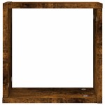 vidaXL Rafturi cuburi de perete 4 buc Stejar afumat 30x15x30 cm vidaXL Rafturi cuburi de perete 4 buc Stejar afumat 30x15x30 cm