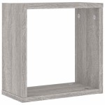 vidaXL Rafturi cuburi de perete 4 buc Gri Sonoma 30x15x30 cm vidaXL Rafturi cuburi de perete 4 buc Gri Sonoma 30x15x30 cm