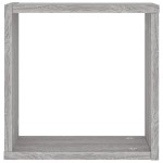 vidaXL Rafturi cub de perete 6 buc Gri Sonoma 30x15x30 cm vidaXL Rafturi cub de perete 6 buc Gri Sonoma 30x15x30 cm